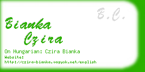 bianka czira business card